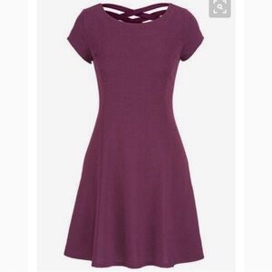 Maurice’s Plum Fit and Flare Skater Dress